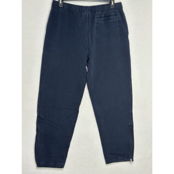 Vintage LL Bean Mens Large Tall Sweatpants Button Zip Fly Hidden Drawstring Navy - Picture 7 of 11